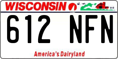WI license plate 612NFN