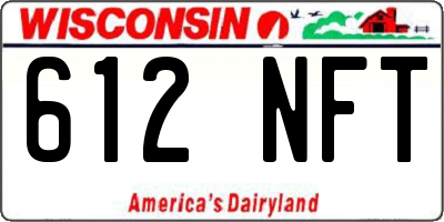 WI license plate 612NFT