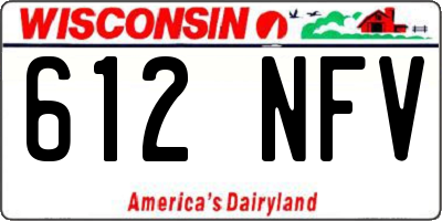 WI license plate 612NFV
