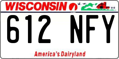 WI license plate 612NFY