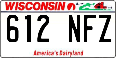 WI license plate 612NFZ