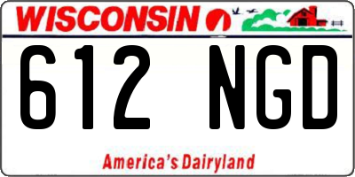 WI license plate 612NGD