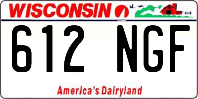 WI license plate 612NGF