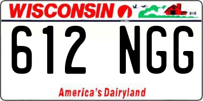 WI license plate 612NGG