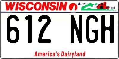 WI license plate 612NGH
