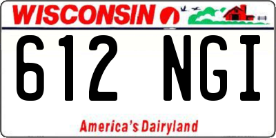 WI license plate 612NGI