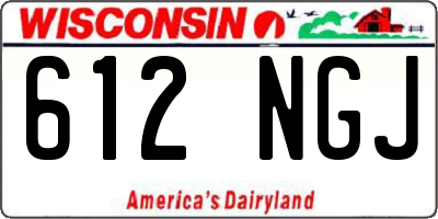 WI license plate 612NGJ