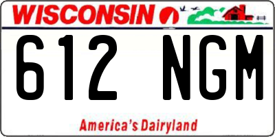 WI license plate 612NGM
