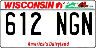 WI license plate 612NGN
