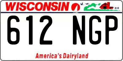 WI license plate 612NGP