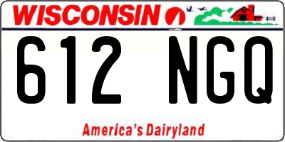 WI license plate 612NGQ