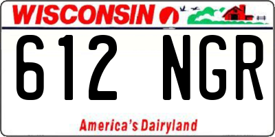WI license plate 612NGR
