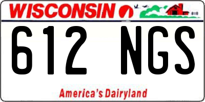 WI license plate 612NGS