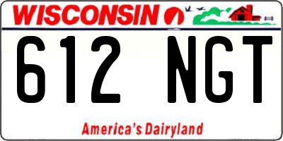 WI license plate 612NGT