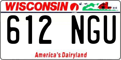WI license plate 612NGU