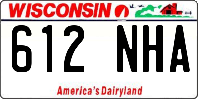 WI license plate 612NHA
