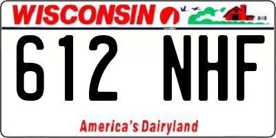 WI license plate 612NHF