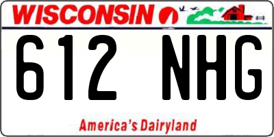 WI license plate 612NHG