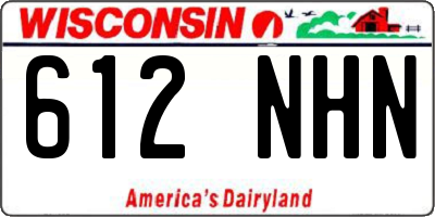 WI license plate 612NHN