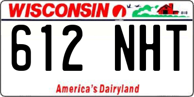 WI license plate 612NHT