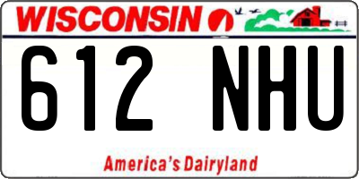 WI license plate 612NHU