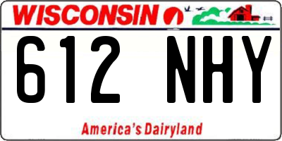 WI license plate 612NHY