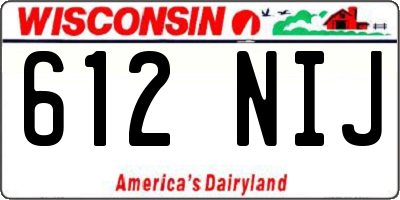 WI license plate 612NIJ
