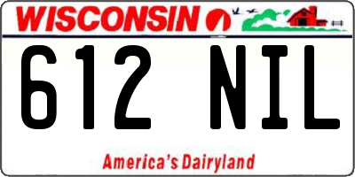 WI license plate 612NIL
