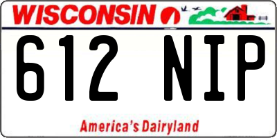 WI license plate 612NIP