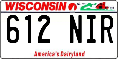 WI license plate 612NIR