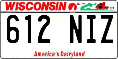 WI license plate 612NIZ