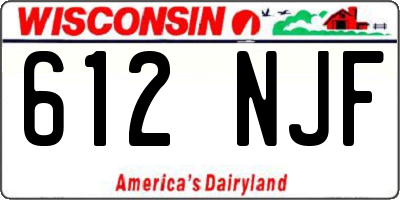 WI license plate 612NJF