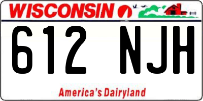 WI license plate 612NJH