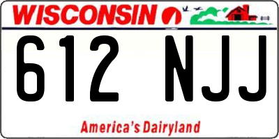 WI license plate 612NJJ