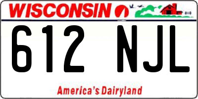 WI license plate 612NJL