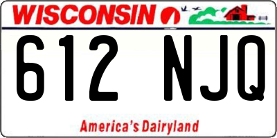 WI license plate 612NJQ