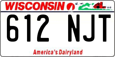 WI license plate 612NJT