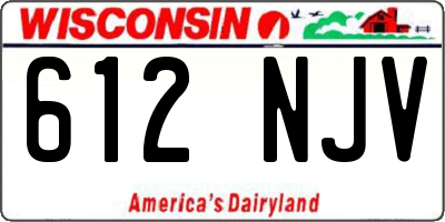 WI license plate 612NJV