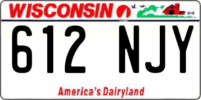 WI license plate 612NJY