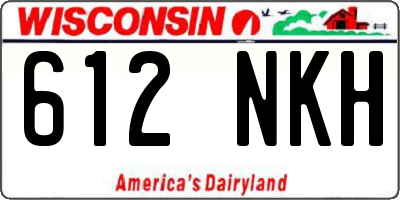 WI license plate 612NKH