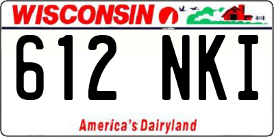 WI license plate 612NKI