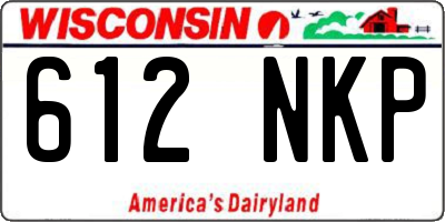 WI license plate 612NKP