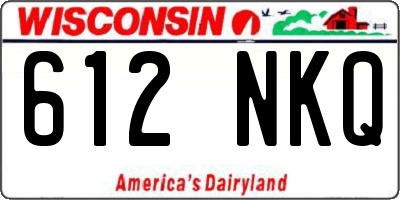 WI license plate 612NKQ