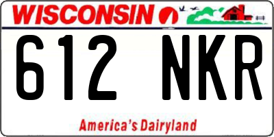 WI license plate 612NKR
