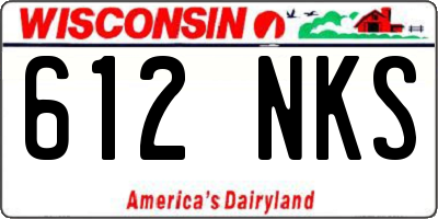 WI license plate 612NKS