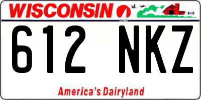 WI license plate 612NKZ