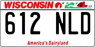 WI license plate 612NLD