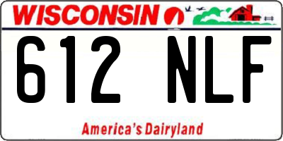 WI license plate 612NLF