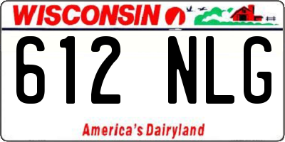 WI license plate 612NLG