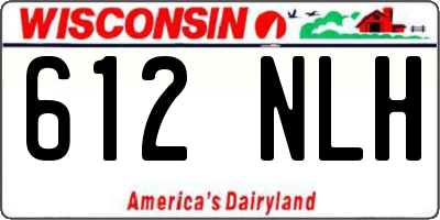 WI license plate 612NLH